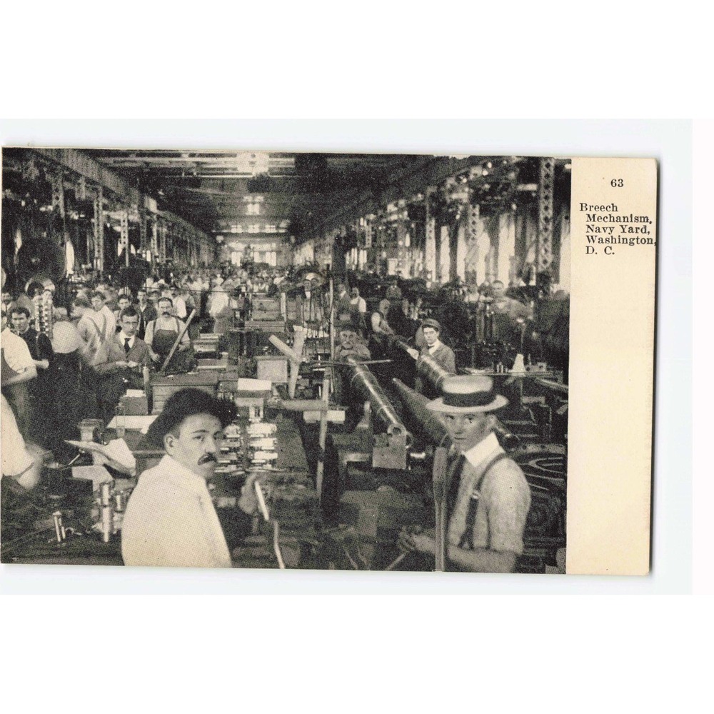 Vintage Postcard Breech Mechanism Navy Yard Washington DC Ottenheimer 63